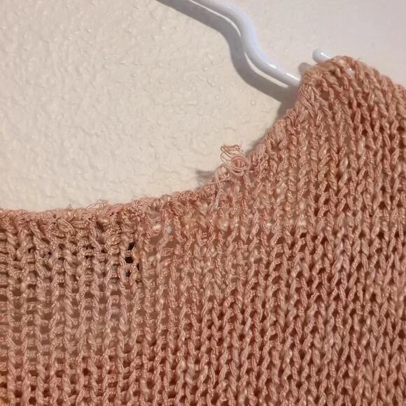 Mink Pink Josie Blush Pink Loose Knit Sweater size XS - Picture 6 of 7